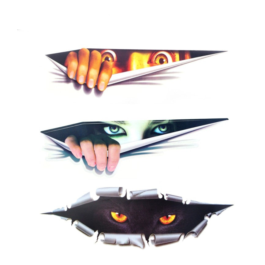3D Halloween Realistic Eyes Stickers for Car & Wall Decor