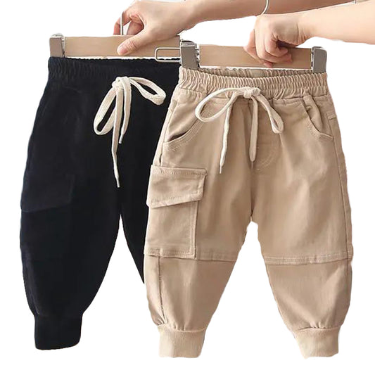 Kids Cotton Cargo Pants – Casual Trousers 80–140 cm