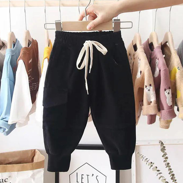 Kids Cotton Cargo Pants – Casual Trousers 80–140 cm