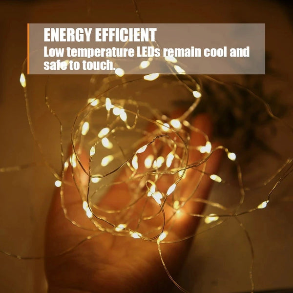 FlexiLicht Kupfer Draht Lichterkette